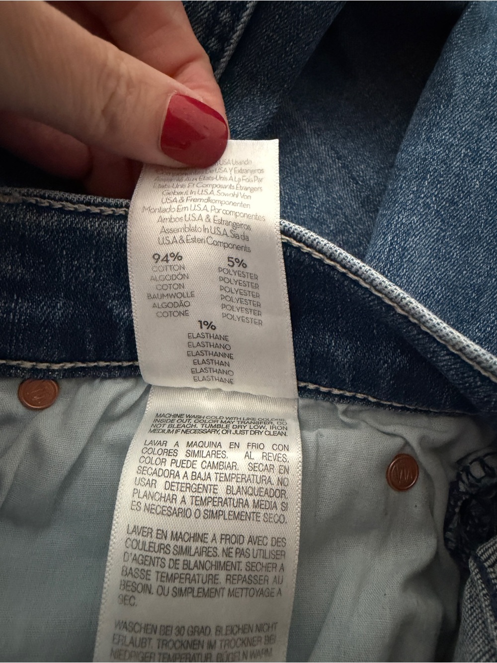 MOTHER The Mid Rise Dazzler Ankle Jeans We The Animals Blue Women's - Size 26 - Picture 12 of 12